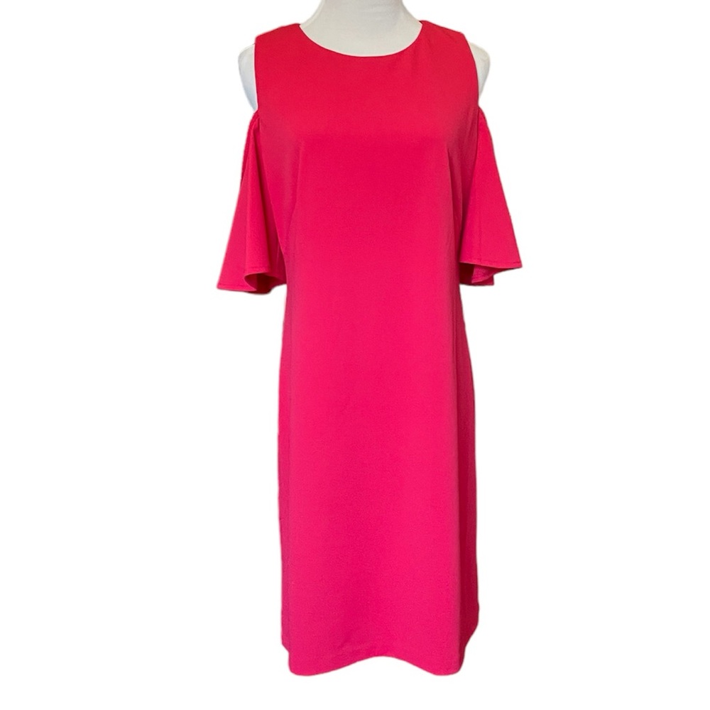Pink Chaps Cold Shoulder Dress - Size 10 - Picture 2 of 5